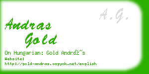 andras gold business card